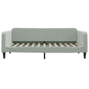 daybed med udtræk og skuffer 100x200 cm velour lysegrå