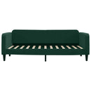 daybed med udtræk og skuffer 100x200 cm velour mørkegrøn