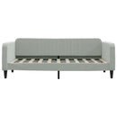 daybed med udtræk og skuffer 90x190 cm velour lysegrå