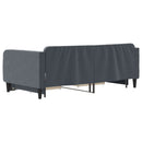 daybed med udtræk og skuffer 90x190 cm velour mørkegrå