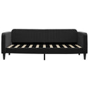 daybed med udtræk og skuffer 90x190 cm velour sort