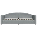 daybed med madras 80x200 cm stof lysegrå
