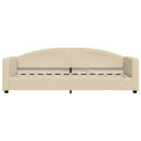 daybed med madras 80x200 cm stof cremefarvet
