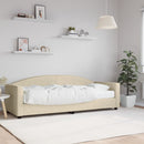 daybed med madras 80x200 cm stof cremefarvet