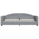 daybed med madras 90x200 cm stof lysegrå