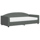 daybed med madras 90x200 cm stof mørkegrå