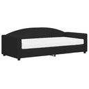 daybed med madras 90x200 cm stof sort