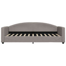 daybed med madras 90x200 cm stof gråbrun