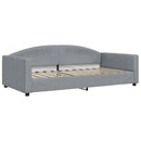 daybed med madras 100x200 cm stof lysegrå