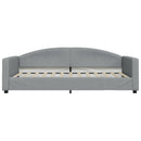 daybed med madras 100x200 cm stof lysegrå