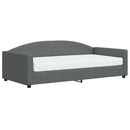 daybed med madras 100x200 cm stof mørkegrå