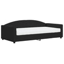 daybed med madras 100x200 cm stof sort