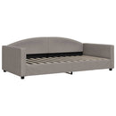 daybed med madras 100x200 cm stof gråbrun
