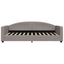 daybed med madras 100x200 cm stof gråbrun