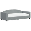 daybed med madras 90x190 cm stof lysegrå