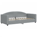 daybed med madras 90x190 cm stof lysegrå