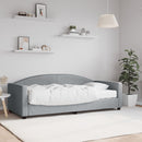 daybed med madras 90x190 cm stof lysegrå