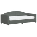 daybed med madras 90x190 cm stof mørkegrå