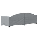 daybed med udtræk 80x200 cm stof lysegrå