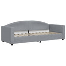 daybed med udtræk 80x200 cm stof lysegrå