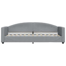 daybed med udtræk 80x200 cm stof lysegrå