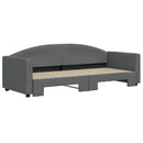 daybed med udtræk 80x200 cm stof mørkegrå