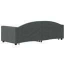 daybed med udtræk 80x200 cm stof mørkegrå