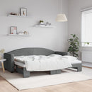 daybed med udtræk 80x200 cm stof mørkegrå