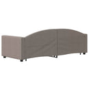 daybed med udtræk 80x200 cm stof gråbrun