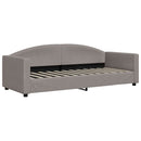 daybed med udtræk 80x200 cm stof gråbrun