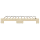 daybed med udtræk 80x200 cm stof cremefarvet