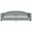 daybed med udtræk 90x200 cm stof lysegrå