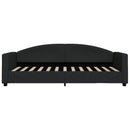 daybed med udtræk 90x200 cm stof sort