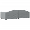 daybed med udtræk 100x200 cm stof lysegrå
