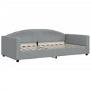 daybed med udtræk 100x200 cm stof lysegrå