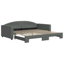 daybed med udtræk 100x200 cm stof mørkegrå