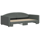 daybed med udtræk 100x200 cm stof mørkegrå