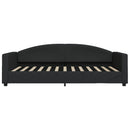 daybed med udtræk 100x200 cm stof sort