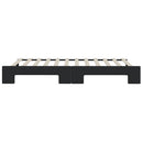 daybed med udtræk 100x200 cm stof sort