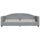 daybed med udtræk 90x190 cm stof lysegrå