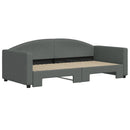 daybed med udtræk 90x190 cm stof mørkegrå