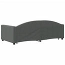 daybed med udtræk 90x190 cm stof mørkegrå