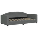 daybed med udtræk 90x190 cm stof mørkegrå