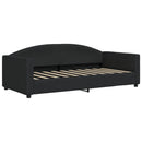 daybed med udtræk 90x190 cm stof sort