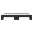 daybed med udtræk 90x190 cm stof sort