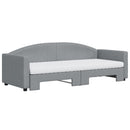daybed med udtræk og madras 80x200 cm stof lysegrå