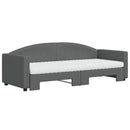 daybed med udtræk og madras 80x200 cm stof mørkegrå
