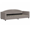 daybed med udtræk og madras 80x200 cm stof gråbrun