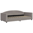 daybed med udtræk og madras 90x200 cm stof gråbrun