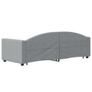 daybed med udtræk og skuffer 80x200 cm stof lysegrå